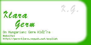 klara germ business card